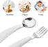 VANRA 2 Pieces Toddler Fork and Spoon Set with Travel Case 18/8 Stainless Steel Toddler Utensils Kids Silverware Children Flatware Child Cutlery S...
