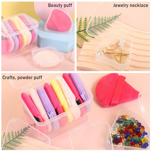 4 Pcs Makeup Sponge Holder Case, Beauty Blender Holder Cosmetic Egg Makeup Sponge Powder Puff Protective Container Storage Box for Travel (Transpa...