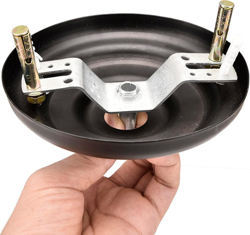 Vintage Steel Canopy Kit with Hardware for Chandelier or Swag Light Fixtures ,Heavy Duty,5 in Diameter,Includes Loop, Cross Bar and Mounting Screw...