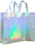 Gesodant Bling Bling Glossy Durable Reusable Medium Non-woven Gift Bag Set Of 5,Shopping Bag,Promotional Bag, Silvery (17.3"X12.6"X4")...
