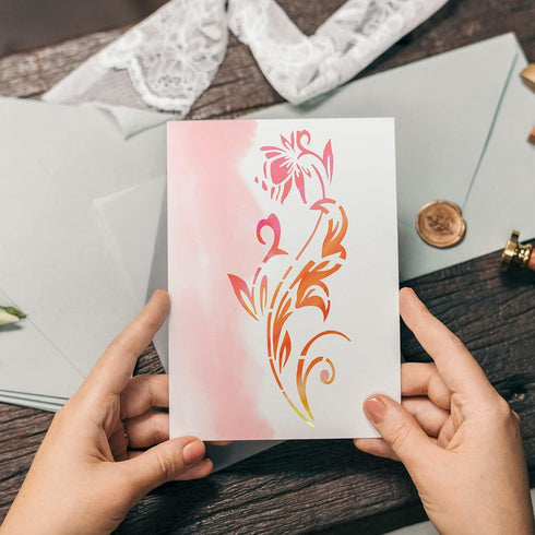 10 Pieces Leaf Painting Stencils Leaf Wall Stencil Botanical Leaves Reusable DIY Crafts Drawing Templates Stencils for Painting on Wood Wall Canva...