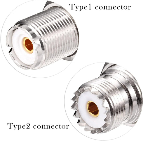 Superbat SO239 Adapter UHF Bulkhead Connector UHF Female to Female Bulkhead Connector, 2pcs...