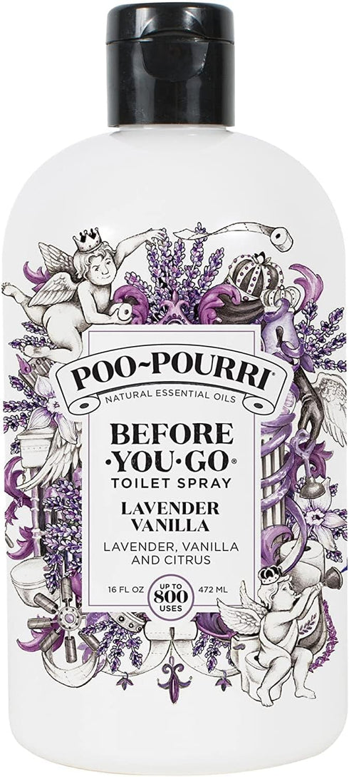 Poo-Pourri Before-You-Go 16 Ounce Refill Bottle, Lavender Vanilla...