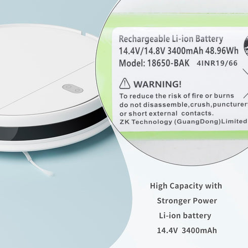 3400mah Li-ion Battery for Eufy RoboVac 11 11S 30 15C 15T 12 35C, for Ecovacs Deebot N79S N79S N95 DN622, for Hybrid G30 G20 R500 R450, for Goovi ...