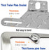 Aootf Trailer License Plate Bracket Holder- Truck/RVs/Boats Aluminum Car Tag Holder and Stainless Steel Chrome Frame, Universal License Plate Ligh...