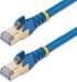 StarTech.com 10ft CAT6a Ethernet Cable - 10 Gigabit Shielded Snagless RJ45 100W PoE Patch Cord - 10GbE STP Network Cable w/Strain Relief - Blue Fl...