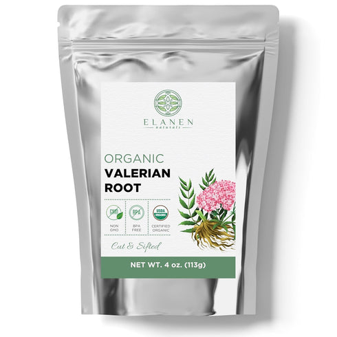 Organic Valerian Root 4 oz. (113g), USDA Certified Organic Valerian Root Herb, Valerian Root Tea, Valeriana Tea, Te De Valeriana Para Dormir, Vala...