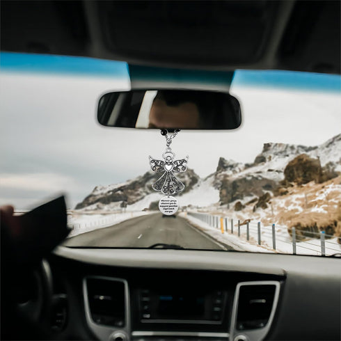 Angel Car Charm, Wherever You Go Whatever You Do May Your Guardian Angel Watch Over You, Rear View Mirror Car Charm, Car Mirror Hanger, New Driver...