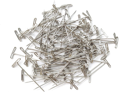 T-Pins 100 Pack - 1.5 inch Multi-Use T-Pins for Knitting, Wigs, Sewing & Office Wall...