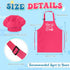 Kids Apron and Chef Hat Set, “Kiss The Little Cook” Apron Adjustable Child Apron Chef Training Funny Apron...