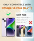 GVIEWIN for iPhone 14 Plus Case Floral, with Screen Protector + Camera Lens Protector, Soft Slim Clear Flower Shockproof Full Body Protective Wome...