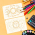 9 Pieces Large Mandala Sun and Moon Stencil Butterfly Flower Tree Paint Stencils for Crafts Reusable Templates Star Stencils for Painting Wood Wal...