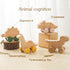 Wooden Dinosaur Cars Montessori Toys for Babies Baby Push Car Toys Wooden Toy Vehicles Development and Infant Grasping Montessori Toys(3PCS)...