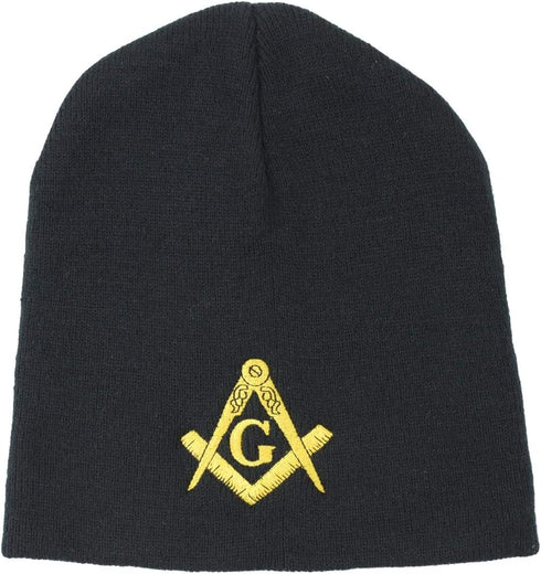 Treasure Gurus Black Masonic Winter Beanie Warm Knit Free Mason Hat Ski Cap Freemason Gift...