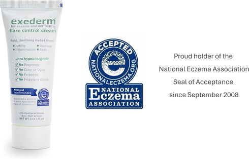 Exederm Flare Control Cream for Eczema & Dermatitis, 2oz...