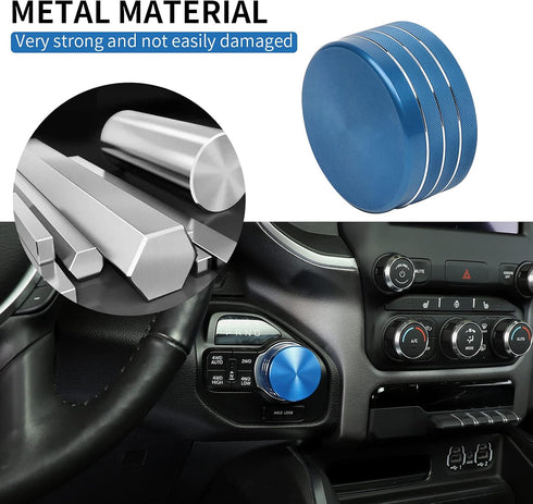 JWWY Gear Shift Shifter Switch Knob Transmission Gear Lever Gearstick Selector Knob Cover Trim for Dodge 2018-2024+ Dodge RAM 1500 Interior Access...