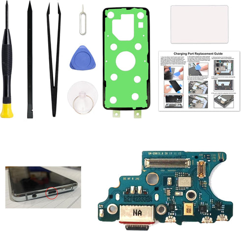 Charging Port Replacement Kit Compatible with Galaxy S20 5G US Version, SM-G981U, SM-G981U1, SM-G981W, SM-G981V Dock Board USB-C Connector, with I...