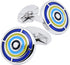 Round Silver Men's Cufflinks with Blue Circle In Gift Case Metal Cuff Links for Men Jewelry for Wedding Party Business Birthday Anniversary Dress...