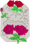 Rose Fondant Mold, Rose Flower with Leaf Silicone Mold upcake Topper,Polymer Clay,Candy Mold for Cake Decoration,Chocolate Mold, Sugar Crafts Mold...