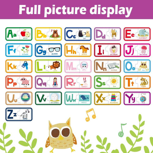 Puzzles for Kids Ages 3-4 – 26 Sets Self-Correcting Alphabet Puzzles for Toddlers, Perfect Matching Puzzles for Kids ages 3-5...