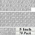 5 Inch Alphabet Letter Stencils for Painting - 70 Pack Letter and Number Stencil Templates with Signs for Painting on Wood, Reusable Cursive Lette...