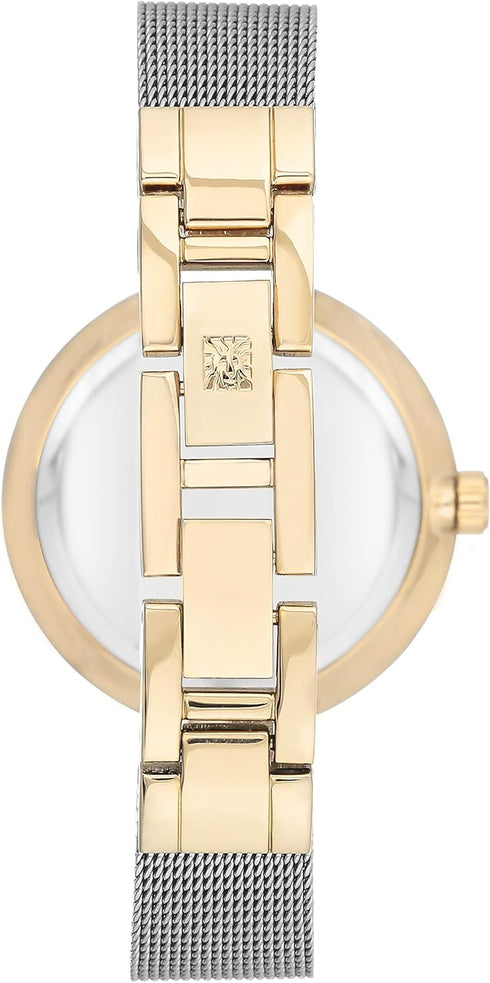 Anne Klein Women's Premium Crystal Accented Mesh Bracelet Watch...