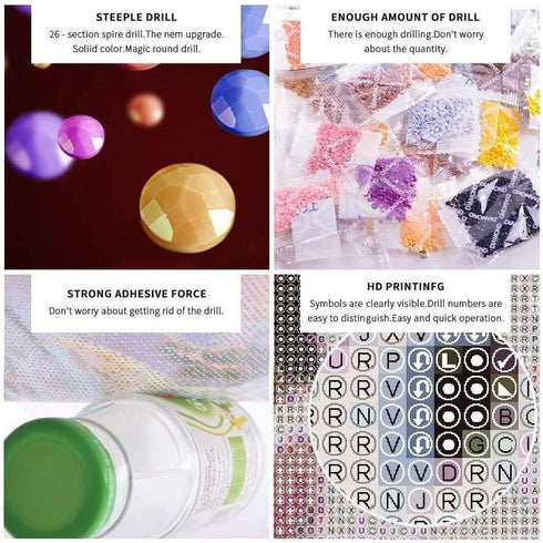QUITEDEW DIY 5D Diamond Painting, Art Craft Kit for Beginners, Alien Baby Theme, Size 16x12inch...