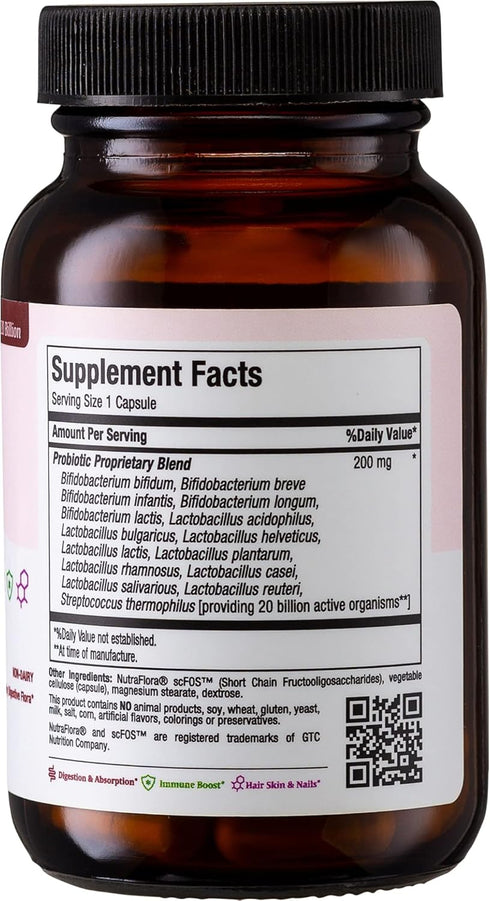 Probiotics for Digestive Health and Gut – 15 Strains, 20 Billion CFU Active Organisms - Probiotics for Men and Women with Lactobacillus Rhamnosus ...