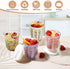 Fruit Salad Storage Cup With Lids and Fork, 20 Oz Plastic Airtight Fruit Storage Containers for fridge with BPA-Free, Leak-Proof, Reusable for Off...