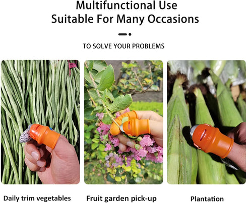 12Pcs Gardening Silicone Thumb Knife Harvesting Tool,Vegetable Fruit Picking Knife,Garden Tools for Trimming Plants...