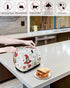 Mushroom Gnomes Toaster Cover 2 Slice, Small Kitchen Appliance Covers, Spring Floral Teal Botanical Toaster Oven Cover with Loop, Bread Machine Co...
