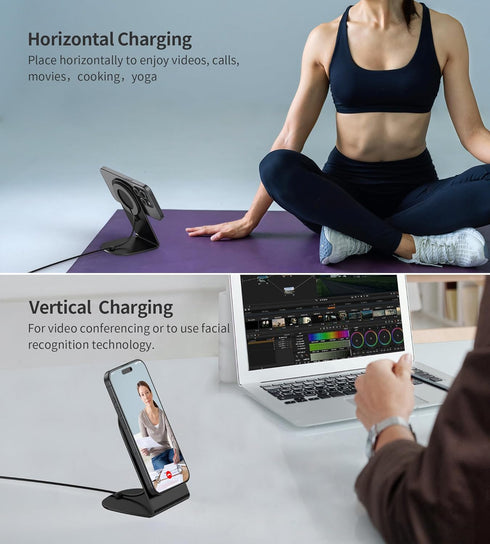 Magnetic Wireless Charger for Apple Series, Mag-Safe Charger Stand 15W Fast Wireless Charging Stand/Pad for iPhone 15 14 13 12 Pro Max Mini, Airpo...