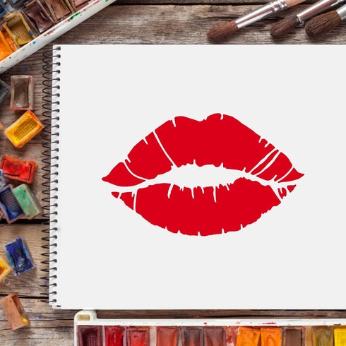 FINGERINSPIRE Lips Drawing Painting Stencils Templates 11.6x8.3 inch Plastic Stencils Decoration Rectangle Reusable Stencils for Painting on Wood,...