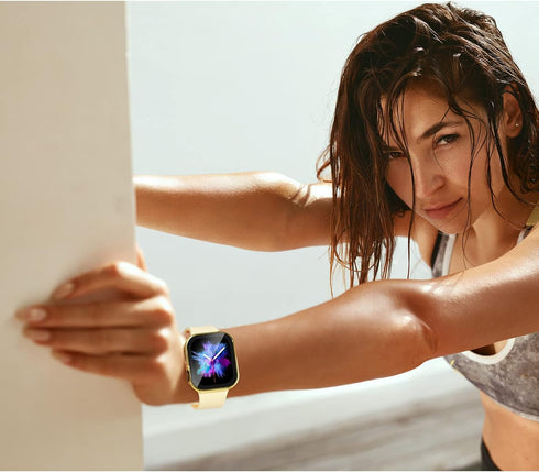 WINGLE 4 Pack for Apple Watch Series 9 8 7 Screen Protector Case 45mm, Straight Edge Waterproof case Full Protective Hard PC Cover Built-in Temper...