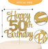 Happy 50th Birthday Cake Topper - 50th Birthday Decorations,50th Topper,50 Cake Party Decorations,50 Anniversary Decor...