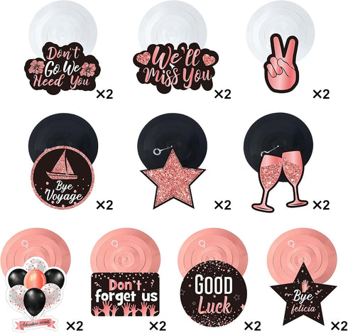 Outus 30 Pieces We Will Miss You Going Away Farewell Banner Decoration Farewell Party 2025, Good Luck Decorations for Coworker Glitter for Retirem...