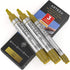 ARTEZA Acrylic Paint Markers, Pack of 3, A700 Gold, 1 Thin and 2 Thick, Chisel + Bullet Nib, Paint Pens for Canvas, Rock, Glass, Wood...