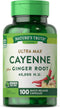 Nature's Truth Cayenne Pepper Capsules | 40,000 HU | 100 Count | with Ginger Root | Non-GMO & Gluten Free Supplement...