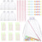 Katech 2mm/Size B Crochet Hook Set, Aluminum Crochet Hooks Knitting Needles for Beginners Crocheting Craft Yarn, Crochet Hook Great for Group Croc...
