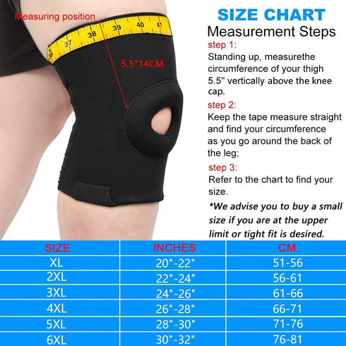 Nvorliy Plus Size Knee Compression Sleeve, Knee Brace for Large Legs Medical Support for Knee Pain Relief, Arthritis, Sports Exercise, Injury & Po...
