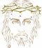 Jesus Stencil, 6.5 x 7.5 inch (S) - Christian Catholic Religious Crown of Thorns Stencils for Painting Template...