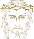 Jesus Stencil, 6.5 x 7.5 inch (S) - Christian Catholic Religious Crown of Thorns Stencils for Painting Template...