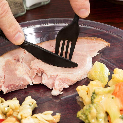100 Plastic Forks Black Medium Weight | Plastic Cutlery Disposable Forks Utensils - Durable Plasticware Cutlery | Great For Celebrations, Parties,...