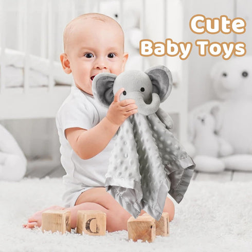 Pro Goleem Elephant Loveys for Babies Soft Security Blanket Infant Snuggle Toy Stuffed Animal Blanket Baby Registry Search Baby Boy Gifts for Infa...