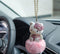 Cute Mirror Charms and Plush Ball Car Accessories for Women - Crystal and Diamond Cat Rear View Mirror Hanging Ornaments and Decor...