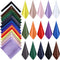 SATINIOR 15 Pieces Women Square Neck Scarf Mixed Solid Colored Neckerchief Head Wraps Scarf Bandana...