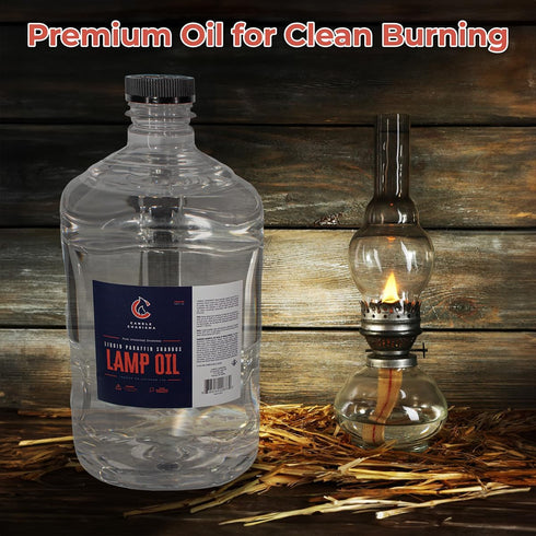 1 Gallon Odorless & Smokeless Lamp Oil for Indoor Use | Highly Refined, Pure & Clear Liquid Paraffin Oil Lamp Fuel for Lamps – Clean Burning, Vers...
