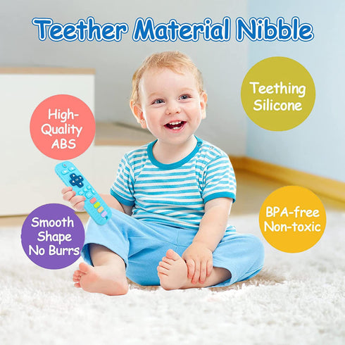 Baby Teething Toys, 2Pack Baby Toys 6 to 12 Months, Teething Toys for Babies 0-6 Months, Remote Control Teething Toys, Infant Toys, Baby Teether f...