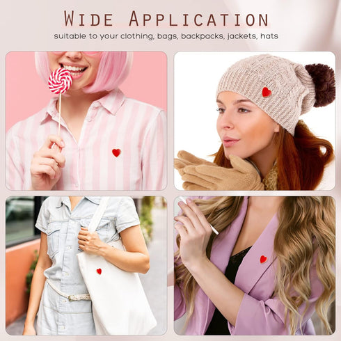 12 Pcs Heart Brooches Decorative Brooch Pins Collar Pins Valentines Day Party Favors Anniversary Women Costume Accessory...