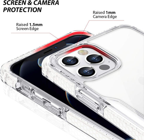 ZUSLAB Compatible with iPhone 12 Pro Max Case 2020 Transparent Shockproof Protective Clear Bumper Cover - Clear & White...
